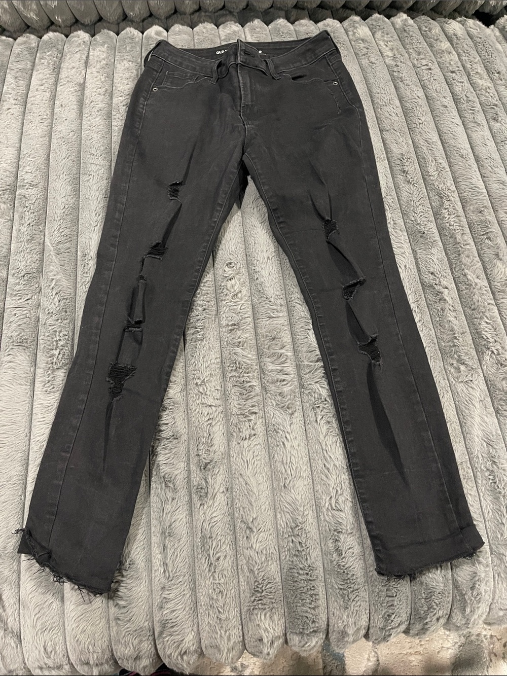 Old Navy Black Ripped Skinny Jeans
